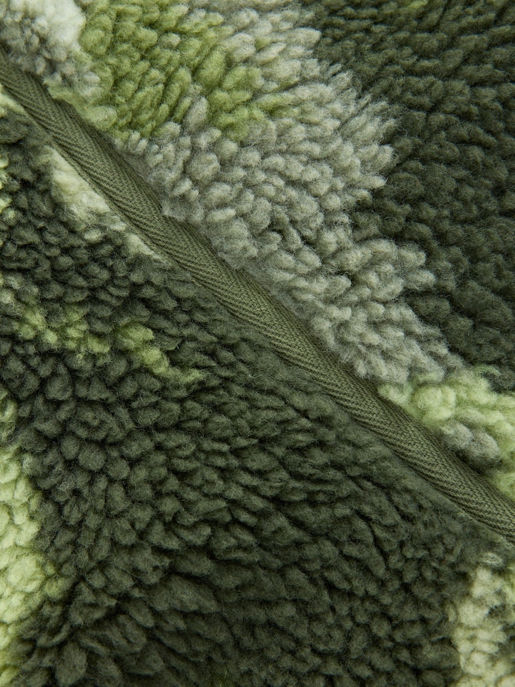 Khaki Camo Active Teddy Borg Fleece Jacket - Image 11 of 11