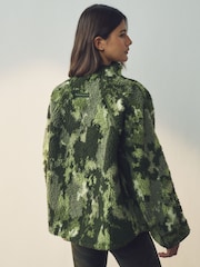 Khaki Camo Active Teddy Borg Fleece Jacket - Image 2 of 11