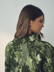 Khaki Camo Active Teddy Borg Fleece Jacket - Image 4 of 11