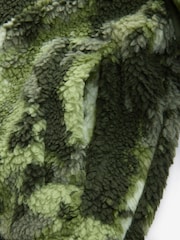 Khaki Camo Active Teddy Borg Fleece Jacket - Image 9 of 11