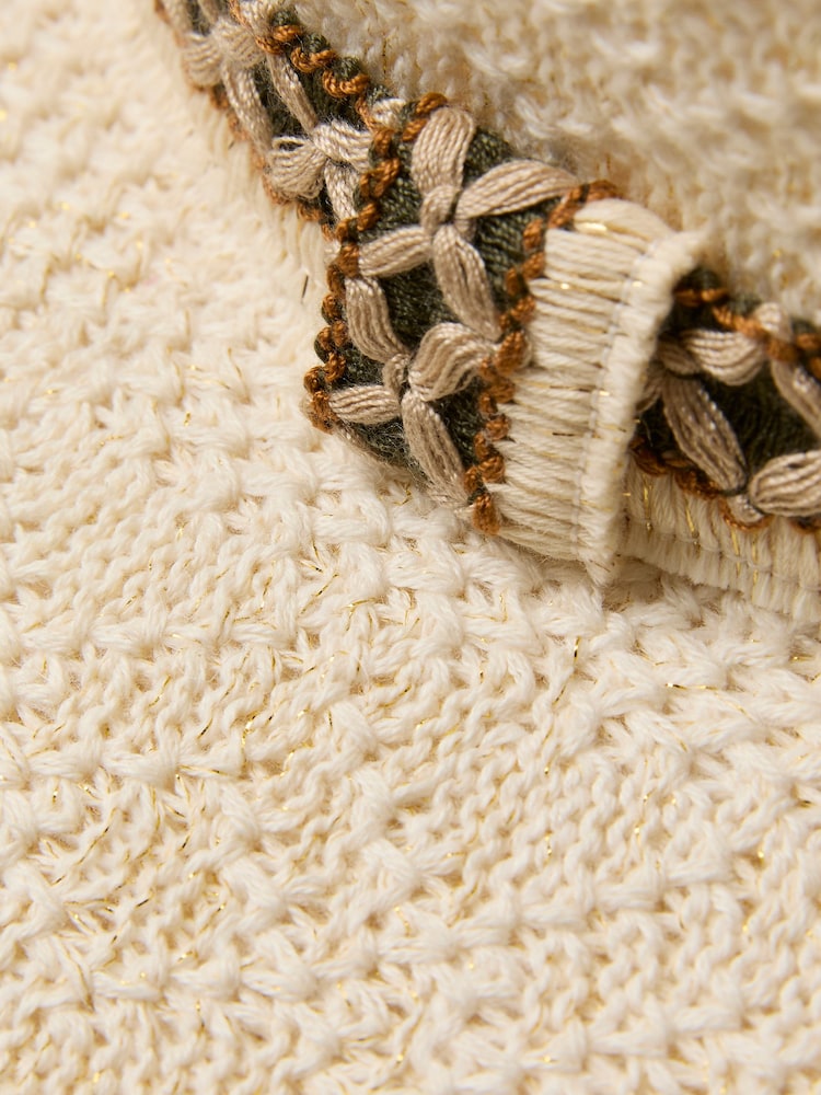 FatFace Ivory Sparkle Fedora Hat - Image 3 of 3