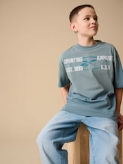Reebok Boys Oversized 100% Cotton Graphic T-Shirt - Image 3 of 11