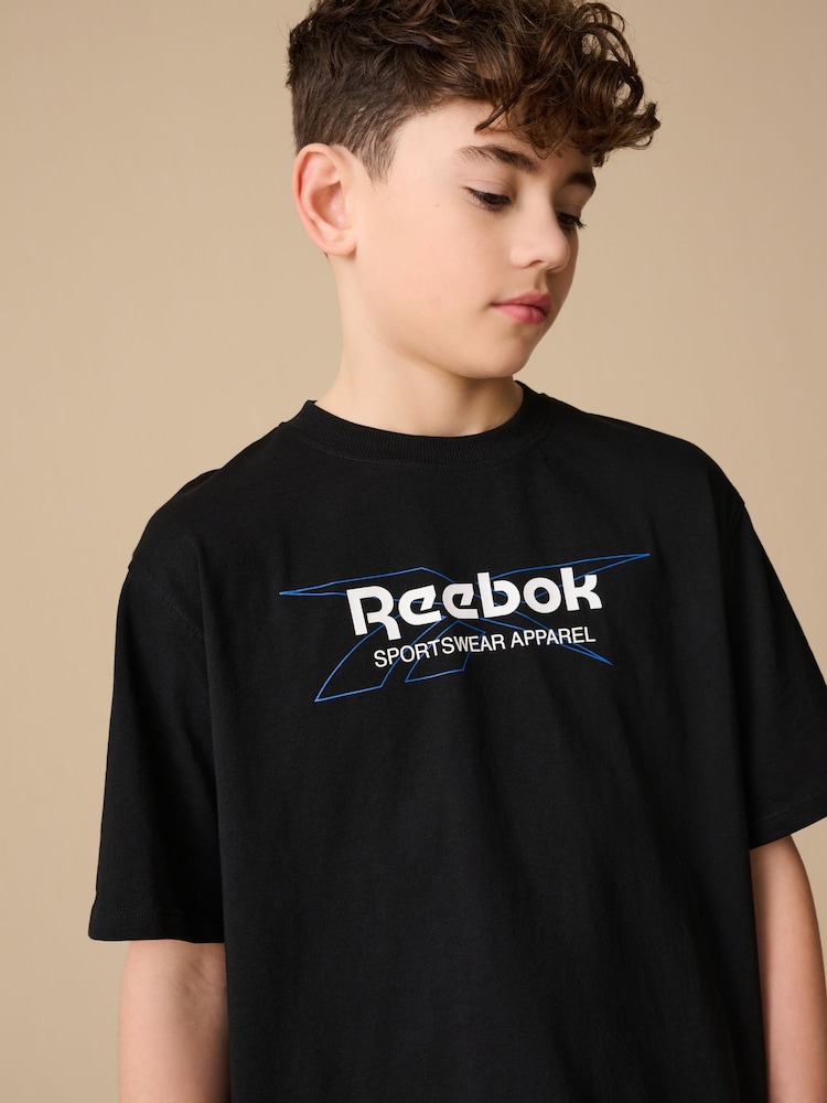 Reebok Boys Oversized 100% Cotton Graphic T-Shirt - Image 3 of 9