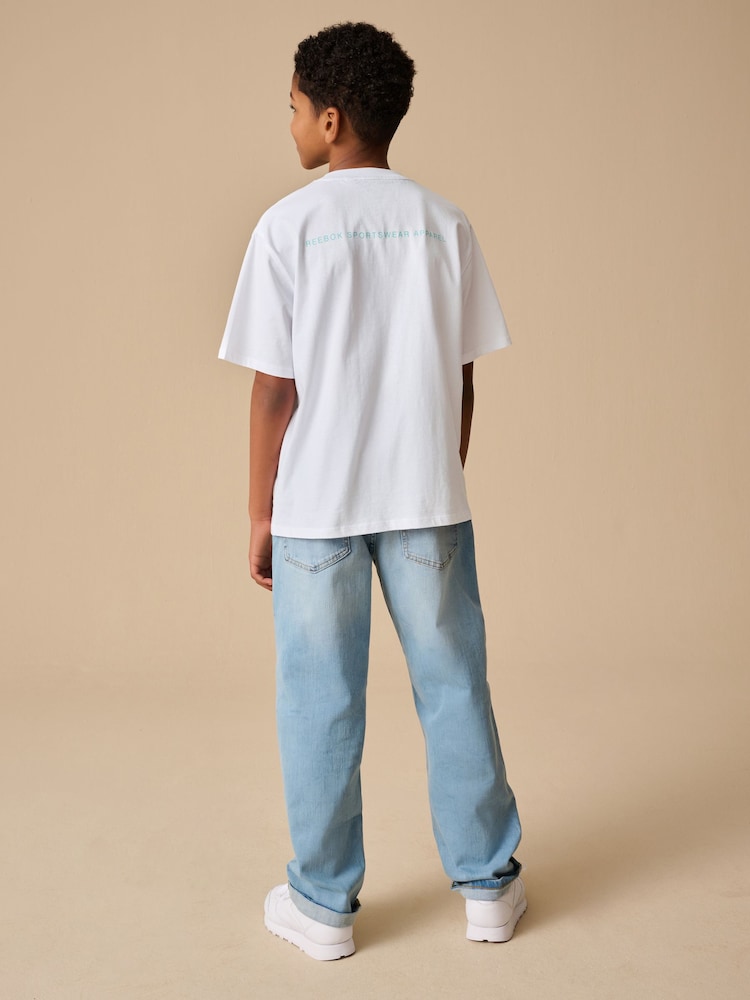 Reebok Boys Oversized 100% Cotton Graphic T-Shirt - Image 3 of 11
