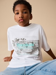 Reebok Boys Oversized 100% Cotton Graphic T-Shirt - Image 4 of 11