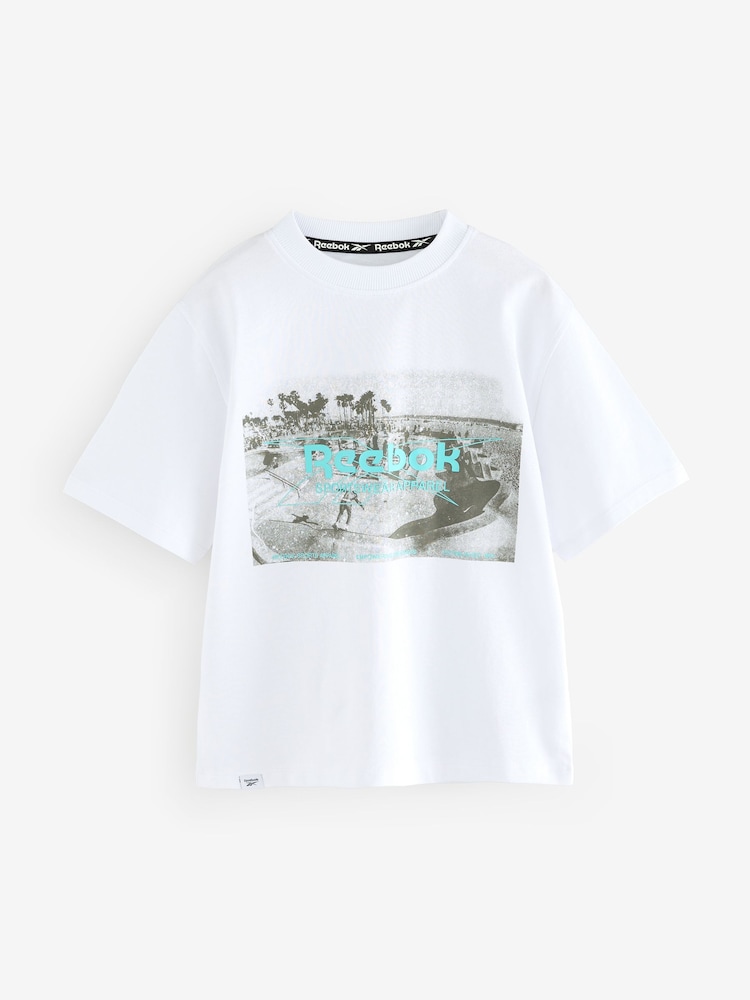 Reebok Boys Oversized 100% Cotton Graphic T-Shirt - Image 7 of 11