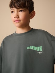 Reebok Boys Oversized 100% Cotton Graphic T-Shirt - Image 5 of 11