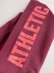 Reebok Overszied Burgundy Red Graphic Print Long Sleeve Cotton Hoodie - Image 6 of 6