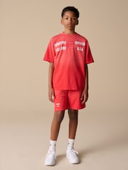 Reebok Boys Red Graphic 100% Cotton T-Shirt and Shorts Set - Image 1 of 15
