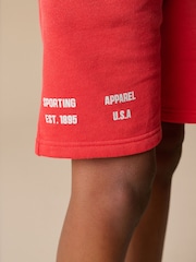Reebok Boys Red Graphic 100% Cotton T-Shirt and Shorts Set - Image 11 of 15