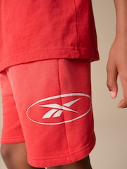 Reebok Boys Red Graphic 100% Cotton T-Shirt and Shorts Set - Image 6 of 15