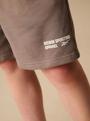 Reebok Boys Graphic 100% Cotton Washed Brown Sweatshirt and Shorts Set - Image 10 of 12