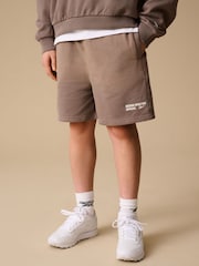 Reebok Boys Graphic 100% Cotton Washed Brown Sweatshirt and Shorts Set - Image 3 of 12
