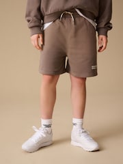 Reebok Boys Graphic 100% Cotton Washed Brown Sweatshirt and Shorts Set - Image 4 of 12