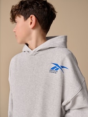 Reebok Boys Grey Graphic 100% Cotton Hoodie and Shorts Set - Image 2 of 17