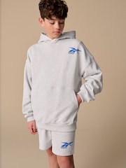 Reebok Boys Grey Graphic 100% Cotton Hoodie and Shorts Set - Image 3 of 17