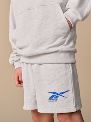 Reebok Boys Grey Graphic 100% Cotton Hoodie and Shorts Set - Image 4 of 17