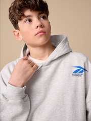 Reebok Boys Grey Graphic 100% Cotton Hoodie and Shorts Set - Image 5 of 17