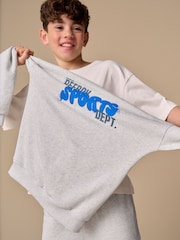 Reebok Boys Grey Graphic 100% Cotton Hoodie and Shorts Set - Image 8 of 17