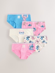 Pink/Blue Lilo and Stitch Hipsters 5 Pack (2-16yrs) - Image 1 of 9
