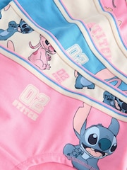 Pink/Blue Lilo and Stitch Hipsters 5 Pack (2-16yrs) - Image 8 of 9