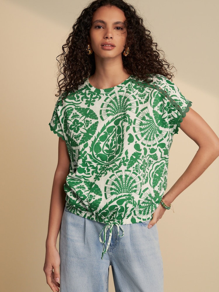 Estampado verde - Short Sleeve Bubblehem 100% Cotton T-Shirt - Imagen 2 de 9
