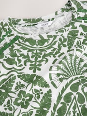 Estampado verde - Short Sleeve Bubblehem 100% Cotton T-Shirt - Imagen 7 de 9