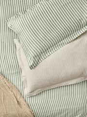 Yard Set of 2 Forest Hebden Melange Stripe 100% Cotton Pillowcases - Image 1 of 2