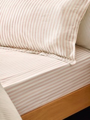 Yard Set of 2 Blush Hebden Melange Stripe 100% Cotton Pillowcases - Image 2 of 2