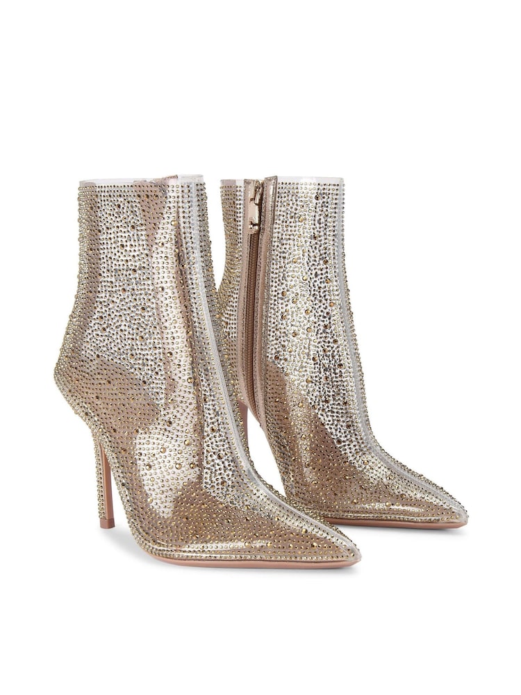 Carvela Gold Lovebird Vinyl Ankle Boots - Image 2 of 5