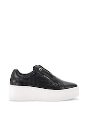 Carvela Connected Laceless Weave Black Trainers - Image 2 of 5