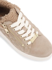 Carvela Connected Zip Faux Fur Fleece Trainers - Image 4 of 5