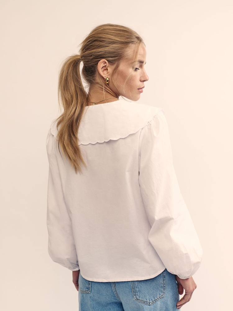 Nobodys Child White Birdie Long Sleeve Blouse - Image 2 of 4 Nobodys Child White Birdie Long Sleeve Blouse - Image 2 of 4