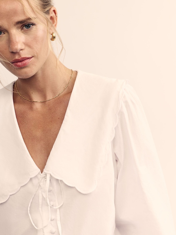Nobodys Child White Birdie Long Sleeve Blouse - Image 4 of 4 Nobodys Child White Birdie Long Sleeve Blouse - Image 4 of 4
