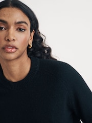 Nobodys Child Green Relaxed Crew Neck Jumper - Image 4 of 4