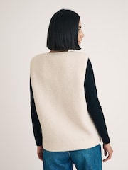 Nobodys Child Cream Button Front Teddy Waistcoat - Image 3 of 5