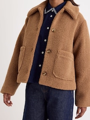 Nobodys Child Brown Collared Button Teddy Coat - Image 4 of 4
