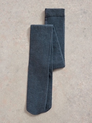 White Stuff Blue Patty Plain Tights - Image 1 of 2