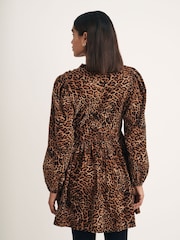 Nobodys Child Brown Leopard Print Starlight Mini Dress - Image 2 of 4