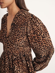 Nobodys Child Brown Leopard Print Starlight Mini Dress - Image 3 of 4