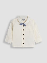 JoJo Maman Bébé Navy Blue 4-Piece Shirt & Trousers Set With Blazer & Bow Tie - Image 6 of 11