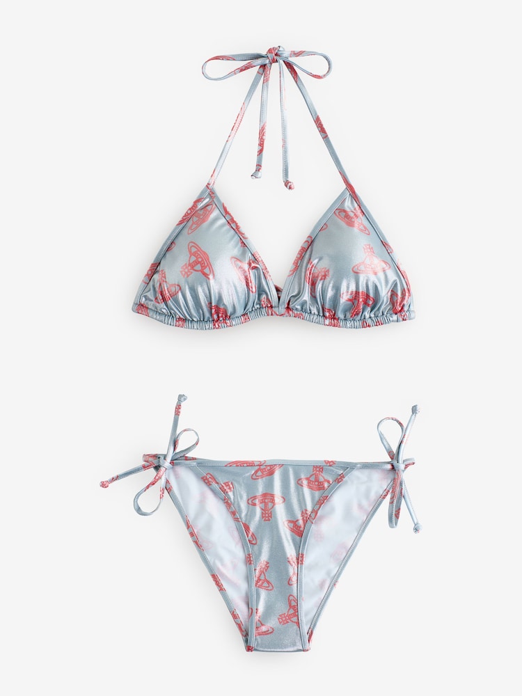 Vivienne Westwood Grey Anglo Orb Triangle Bikini Briefs - Image 1 of 7