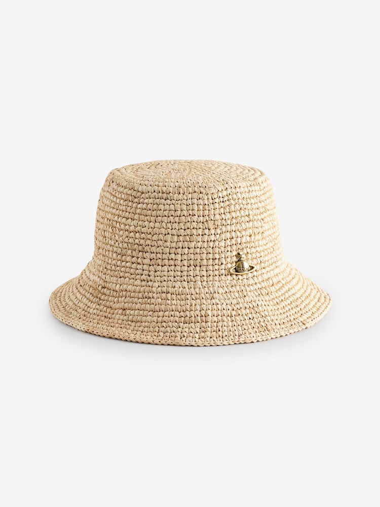 Vivienne Westwood Natural Raffia Bucket Hat - Image 1 of 3