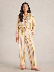 White Stuff Ivory Stripe Nina Pyjamas Bottoms - Image 1 of 6