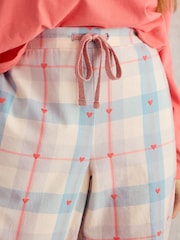 White Stuff Grey Multi Nina Organic Check Pyjama Bottoms - Image 4 of 6