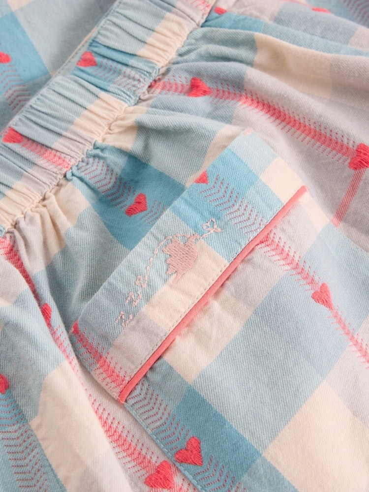 White Stuff Grey Multi Nina Organic Check Pyjama Bottoms - Image 6 of 6