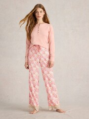 White Stuff Ivory Multi Nina Organic Pyjamas Bottoms - Image 1 of 6