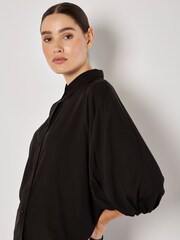 Apricot Black Seam Detail Puff Sleeve Shirt - Image 4 of 5