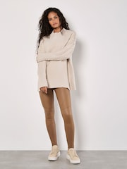 Apricot Natural Pearl & Diamond Mock Neck Jumper - Image 4 of 5