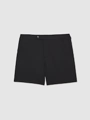 Reiss Black Sun Side-Adjuster Swim Shorts - Image 2 of 7